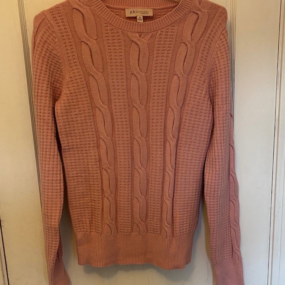 Philosophy Blush Cable Knit Sweater